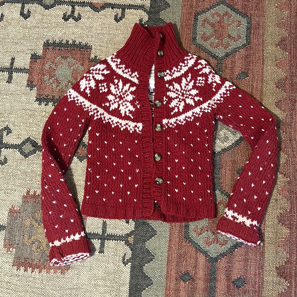 A & F Chunky Button Sweater